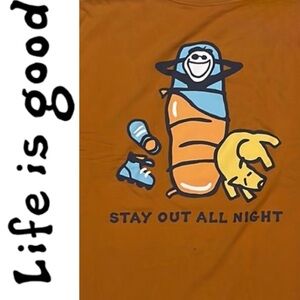 Life Is Good Vibrant Camping T-Shirt